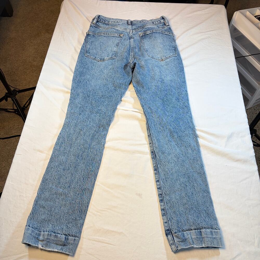 AllSaints womens Zoe Jeans button fly light medium wash, knee distress. Size 27 - Picture 2 of 7